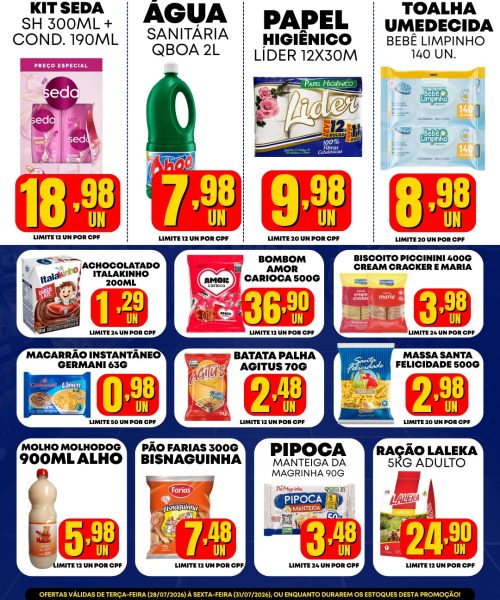 📆 Válido de terça-feira, dia 28/07/2026, a sexta-feira, dia 31/07/2026.